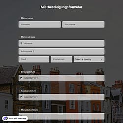 Mietbestätigungsformular
