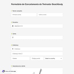 Formulário de Cancelamento do Treinador Beachbody