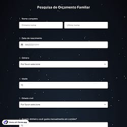 Modelo de Pesquisa de Orçamento Familiar