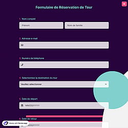 Formulaire De Réservation De Tour