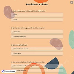 Anecdote sur le Histoire
