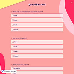 Quiz Meilleur Ami