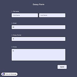 Essay Form
