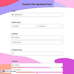 Online Payment Plan Agreement Form