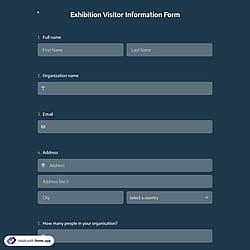 Exhibition Visitor Information Form