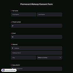 Permanent Makeup Consent Form