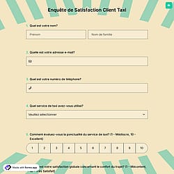 Enquête de Satisfaction Client Taxi