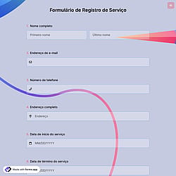 Formulário de Registro de Serviço