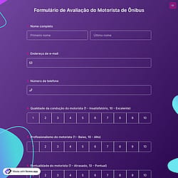Formulário de Avaliação do Motorista de Ônibus