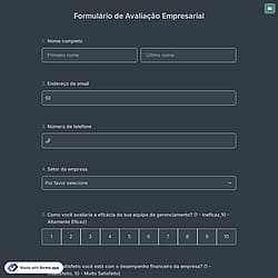 Formulário de Avaliação Empresarial