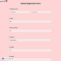 Athlete Registration Form