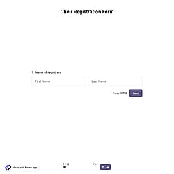 Choir Registration Form