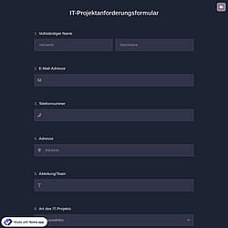 IT-Projektanforderungsformular