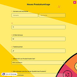 Neues Produktumfrage