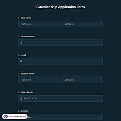 Guardianship Application Form