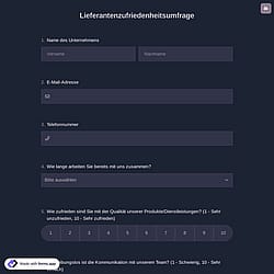 Lieferantenzufriedenheitsumfrage
