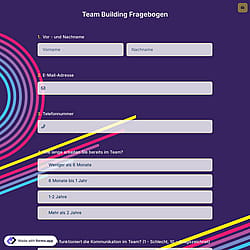 Team Building Fragebogen