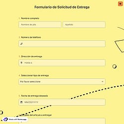 Formulario de Solicitud de Entrega