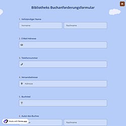 Bibliotheks Buchanforderungsformular