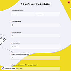 Antragsformular für Abschriften