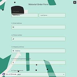 Online Material Order Form
