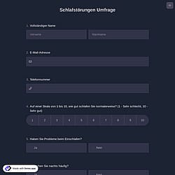 Schlafstörungen Umfrage