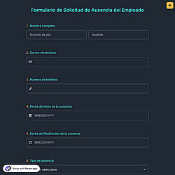Formulario de Solicitud de Ausencia del Empleado