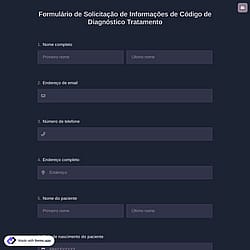 Formulário de Solicitação de Informações de Código de Diagnóstico Tratamento