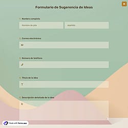 Formulario de Sugerencia de Ideas