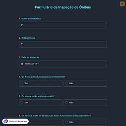 Formulário de Inspeção de Ônibus