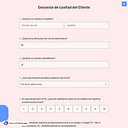 Encuesta de Lealtad del Cliente