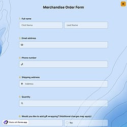 Merchandise Order Form