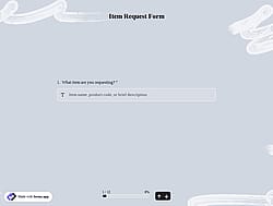 Item Request Form