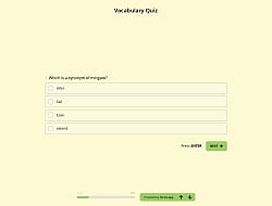 Vocabulary Quiz Template