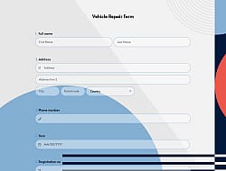 Vehicle Repair Form