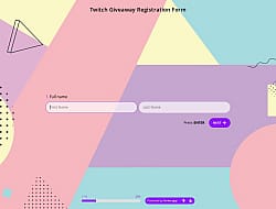 Twitch Giveaway Registration Form