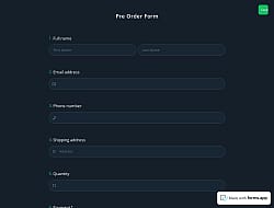 Online Pre-Order Form