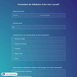 Modèle de Formulaire D'adhésion à But Non Lucratif