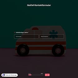 Notfall Kontaktformular Vorlage
