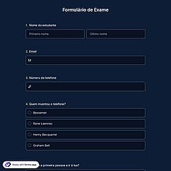 Formulário de Exame