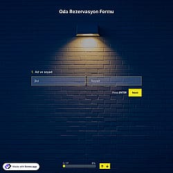 Oda Rezervasyon Formu Şablonu