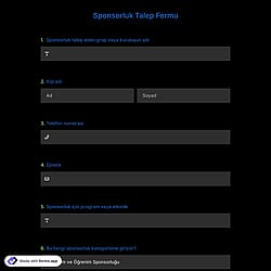 Sponsorluk Talep Formu Şablonu