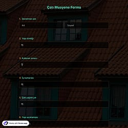 Çatı Muayene Formu Şablonu
