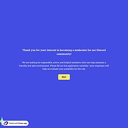 Discord Mod Application Form Template