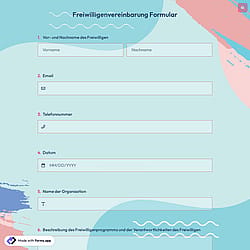 Freiwilligenvereinbarung Formular
