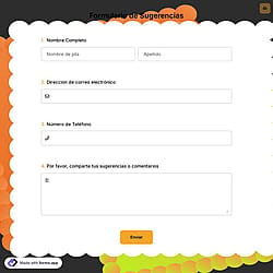 Formulario de Sugerencias