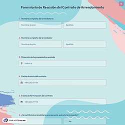 Formulario de Rescisión del Contrato de Arrendamiento