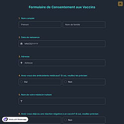 Formulaire de Consentement aux Vaccins