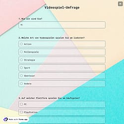 Videospiel-Umfrage