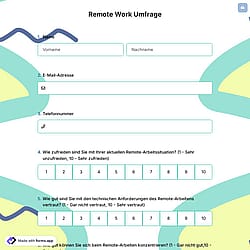 Remote Work Umfrage